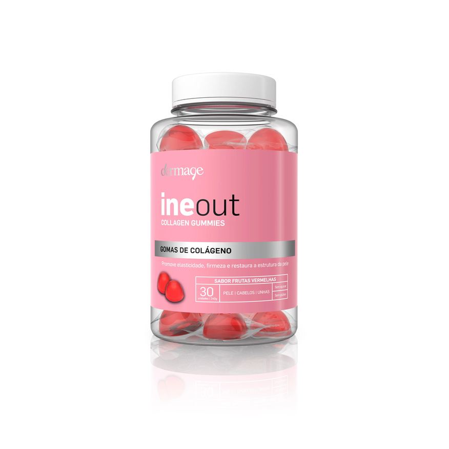Dermage Colágeno Ineout Collagen Gummies Frutas Vermelhas 30 gomas
