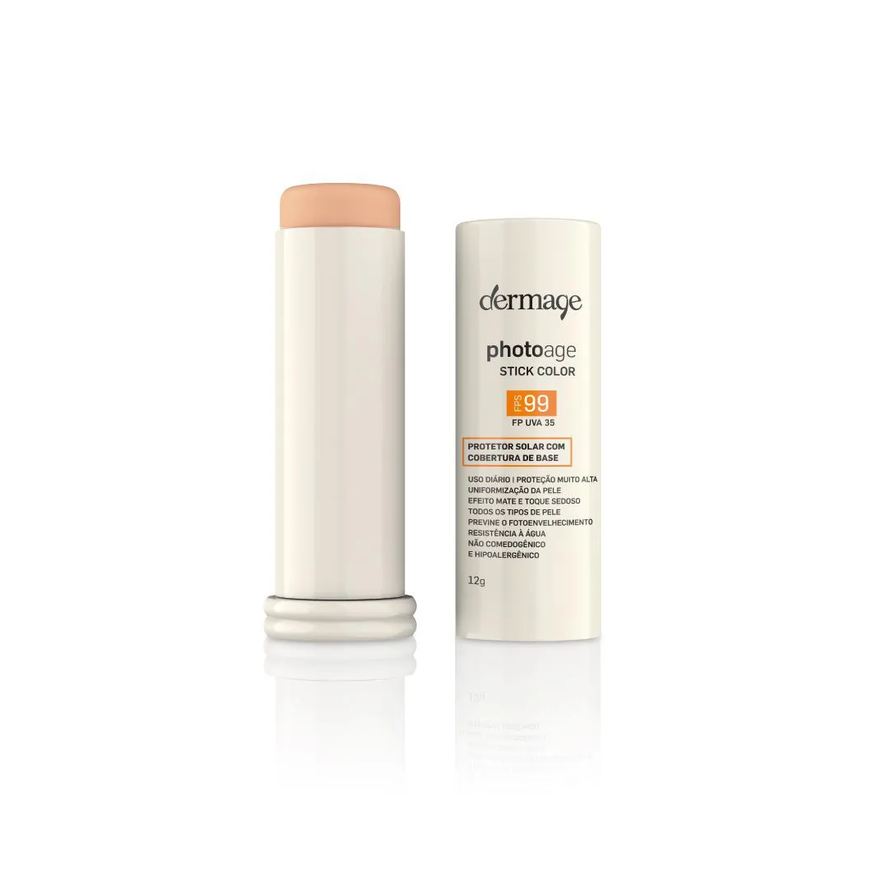Dermage Protetor Solar Facial em Bastão Photoage Color FPS 99 Bege Claro 12g