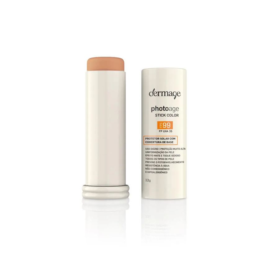 Dermage Protetor Solar Facial em Bastão Photoage Color FPS 99 Nude 12g