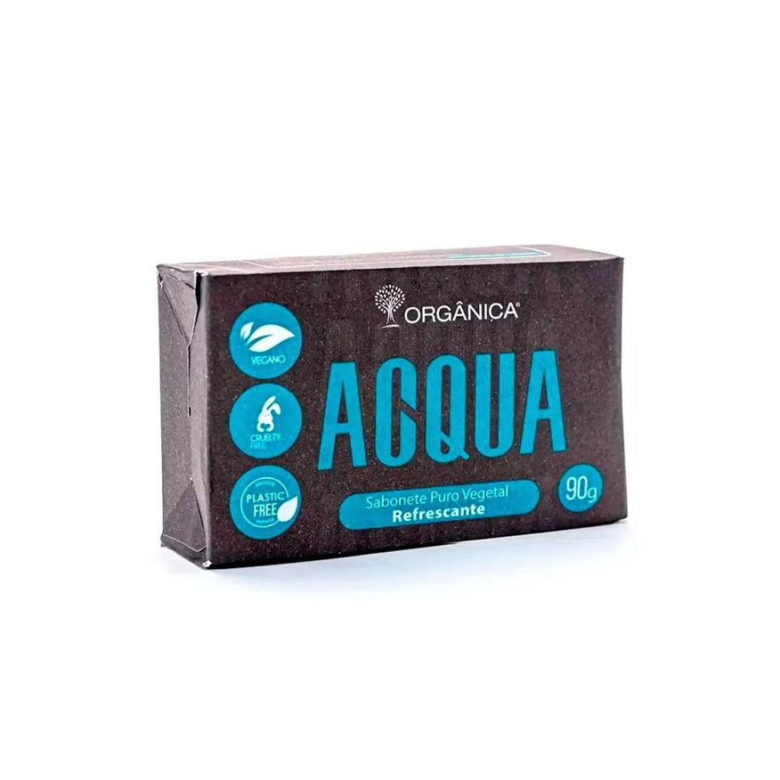 Organica Sabonete em Barra Puro Vegetal Orgânica Acqua For Men Refrescante 90g