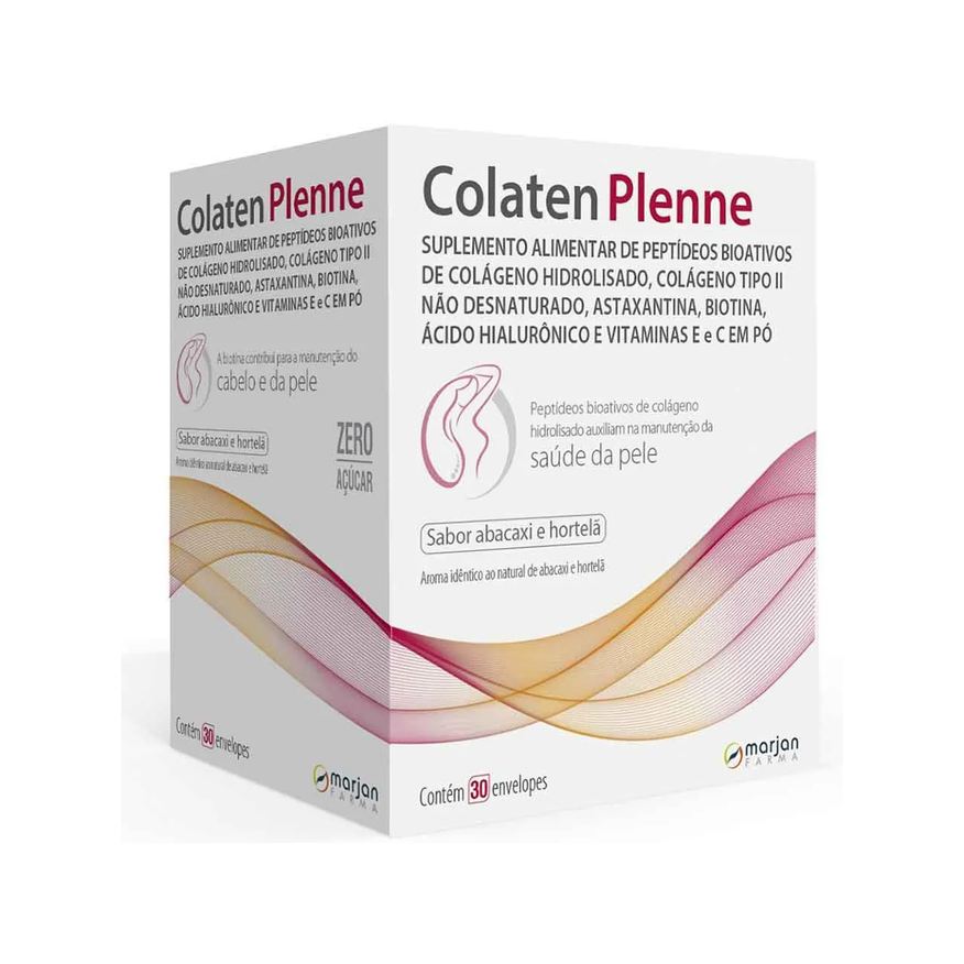 Colaten Colágeno Plenne Sabor Abacaxi e Hortelã 30 sachês
