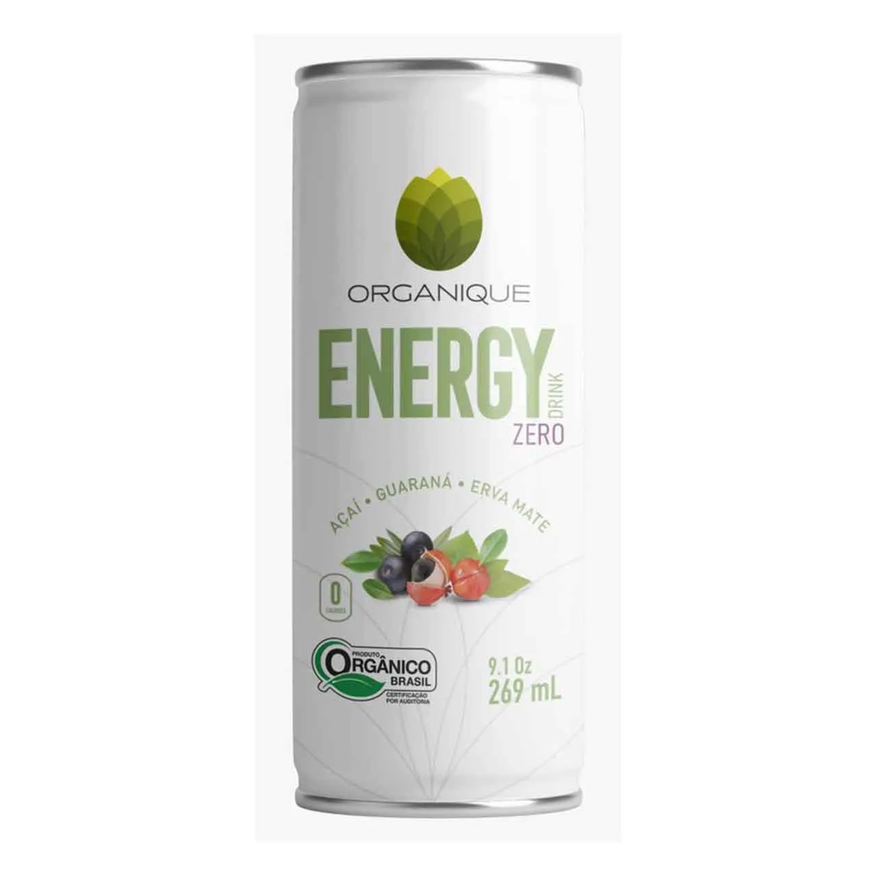 Organique Energético Energy Drink Zero Sabor Açaí Guaraná e Erva Mate 269ml