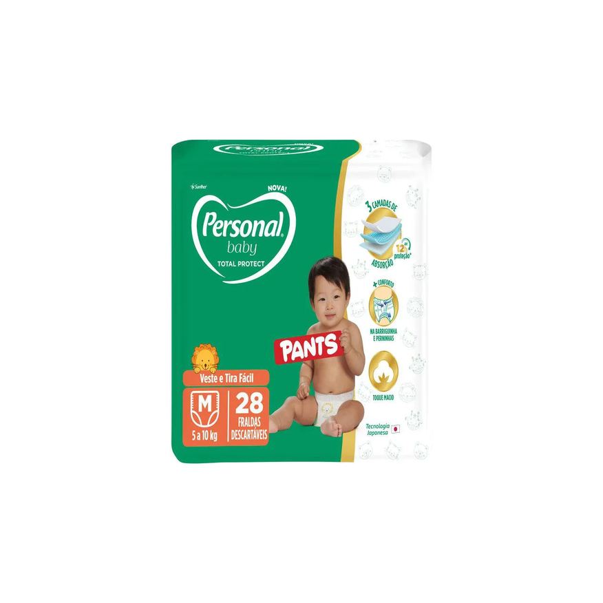 Personal Fralda Calça Baby Total Protect Pants M 28 unidades