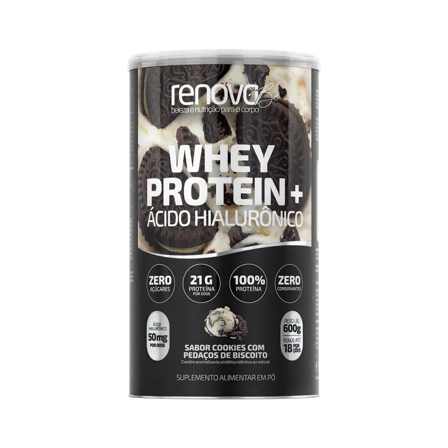 Renova Be Whey Protein + Ácido Hialurônico Cookies com pedaço de biscoito 600g