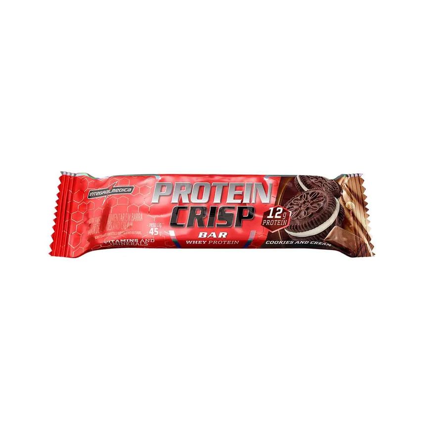 Protein Barra de Proteína Whey Crisp Bar Integralmedica Cookies and Cream 45g