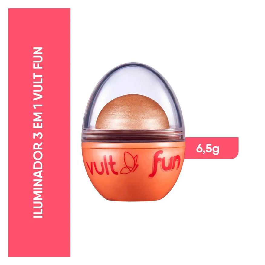 Vult Iluminador Fun 3 em 1 6,5g - Rose Iluminada