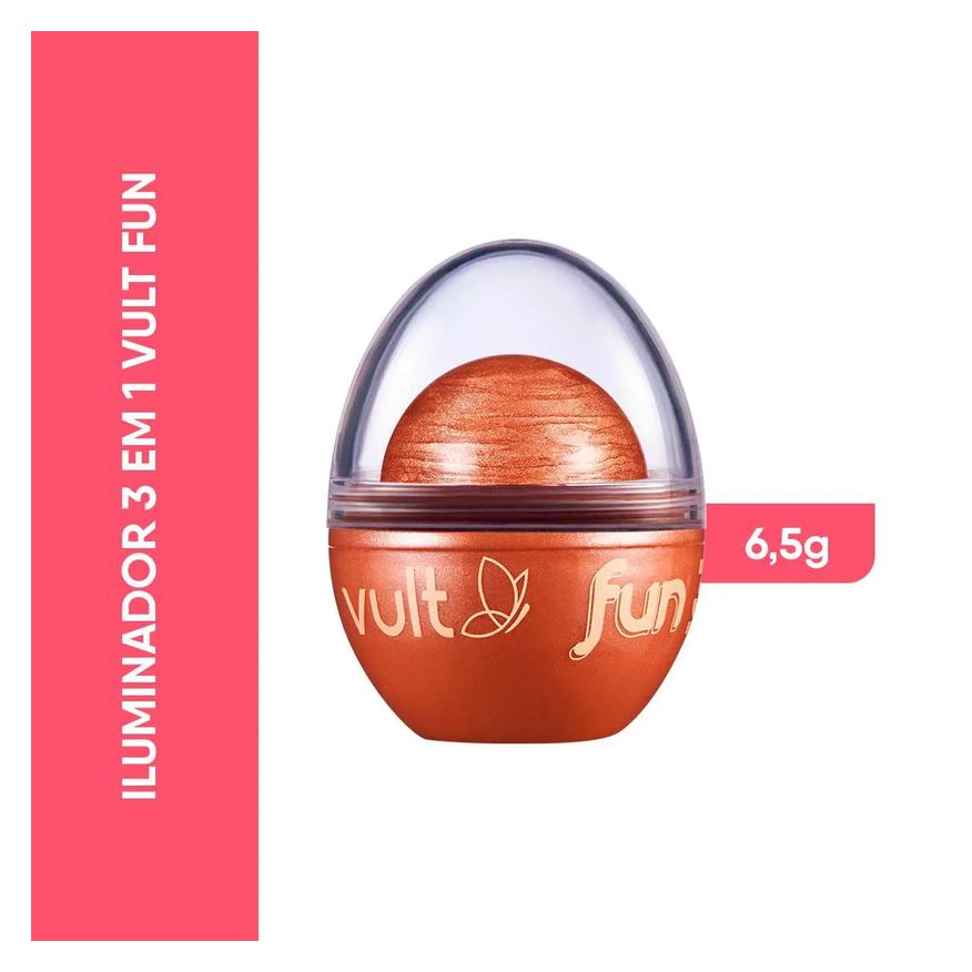 Vult Iluminador Fun 3 em 1 6,5g - Dourado Radiante