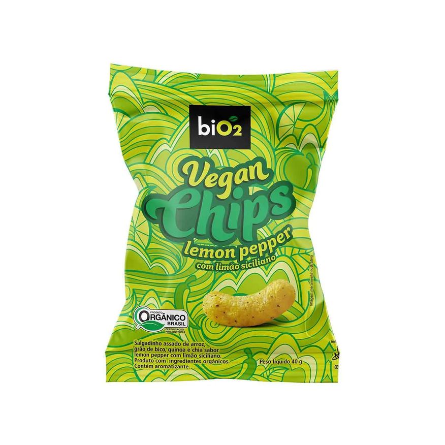 Bio 2 Vegan Chips Lemon Pepper Orgânico biO2 40g