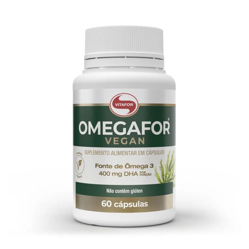 Omegafor Suplemento Alimentar Vegan Vitafor Ômega 3 60 Cápsulas