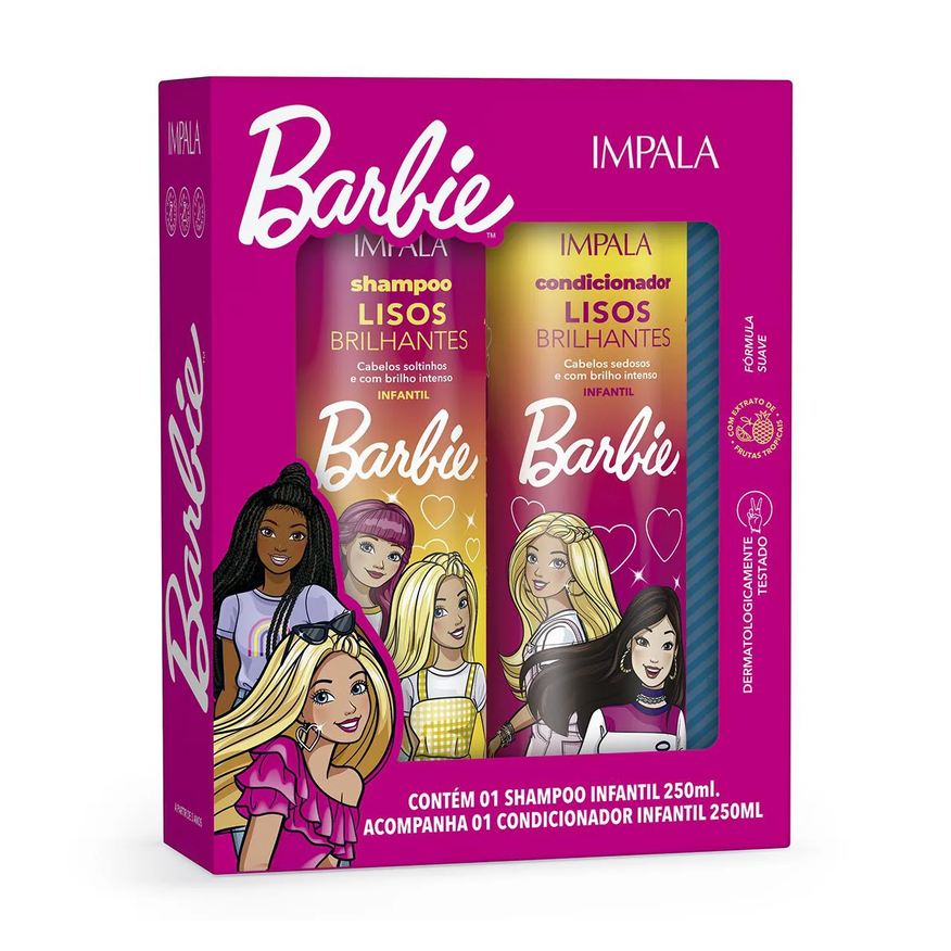 Impala Kit Barbie Lisos Brilhantes Shampoo + Condicionador 250ml cada