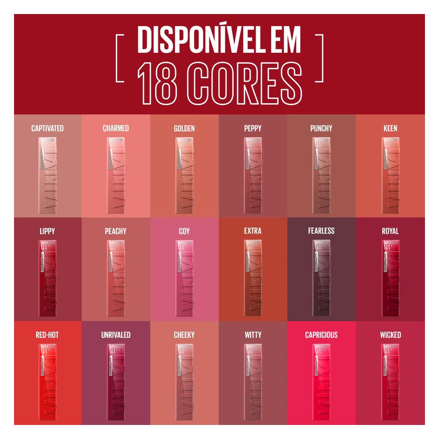 Maybelline Batom Líquido Superstay Vinyl Ink Efeito Espelhado 4,2ml - Charmed