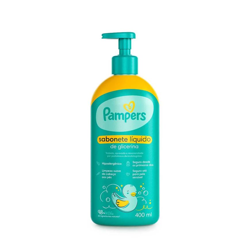 Pampers Sabonete Líquido para o Corpo Glicerina 400ml