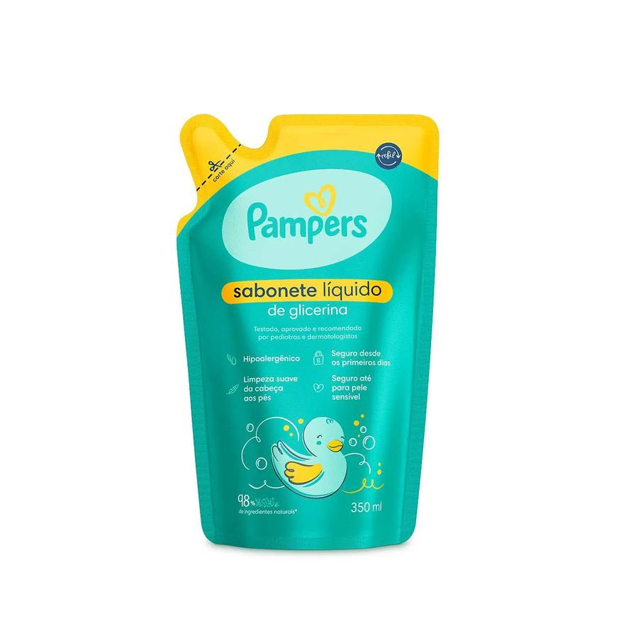 Pampers Sabonete Líquido Glicerina Refil 350ml