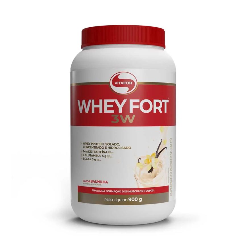 Vitafor Whey Protein Whey Fort 3W Baunilha 900g