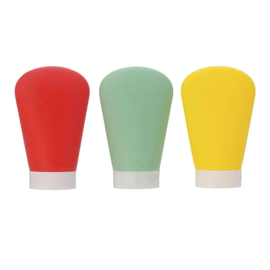 Needs Kit Viagem Frascos de Silicone para Nécessaire 3 Unidades
