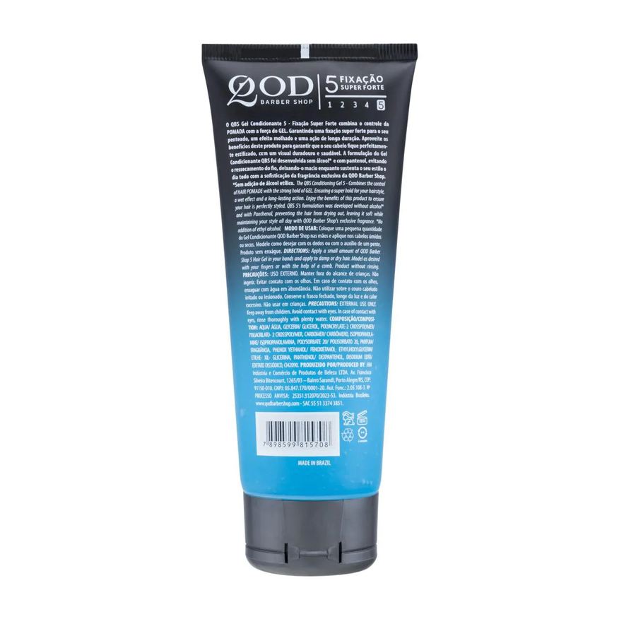 Nan Gel Condicionante Capilar QBS 3 Fixação Super Forte 200g