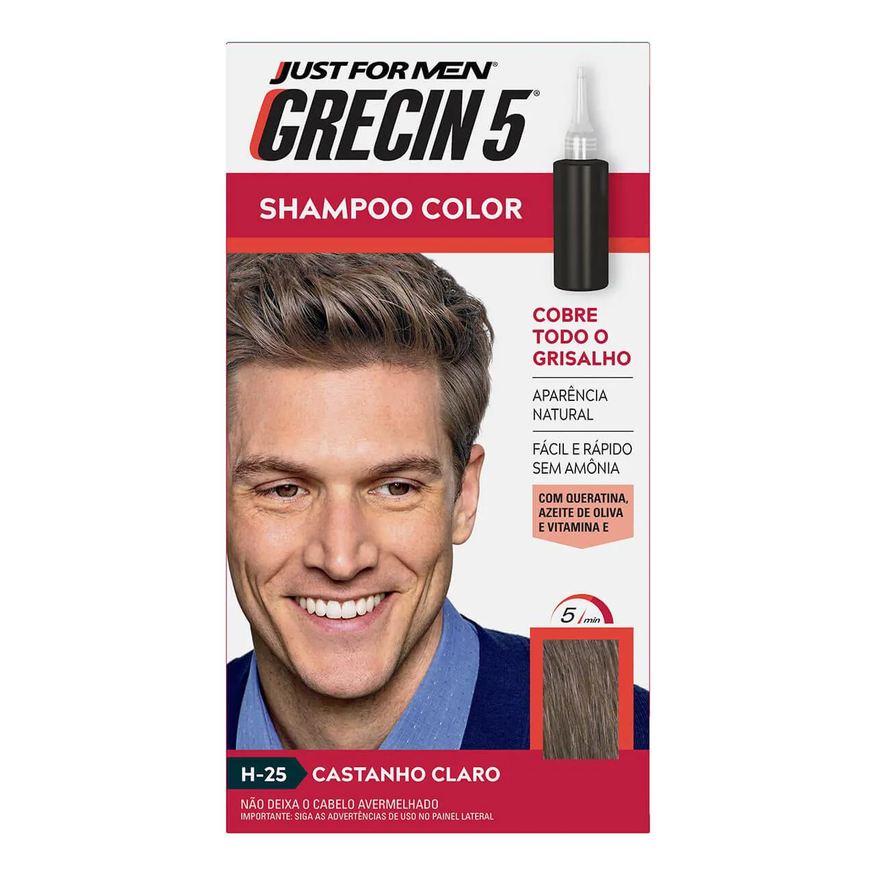 Bozzano Coloraçao Biocolor Homem Castanho Claro - Kit C / 3un