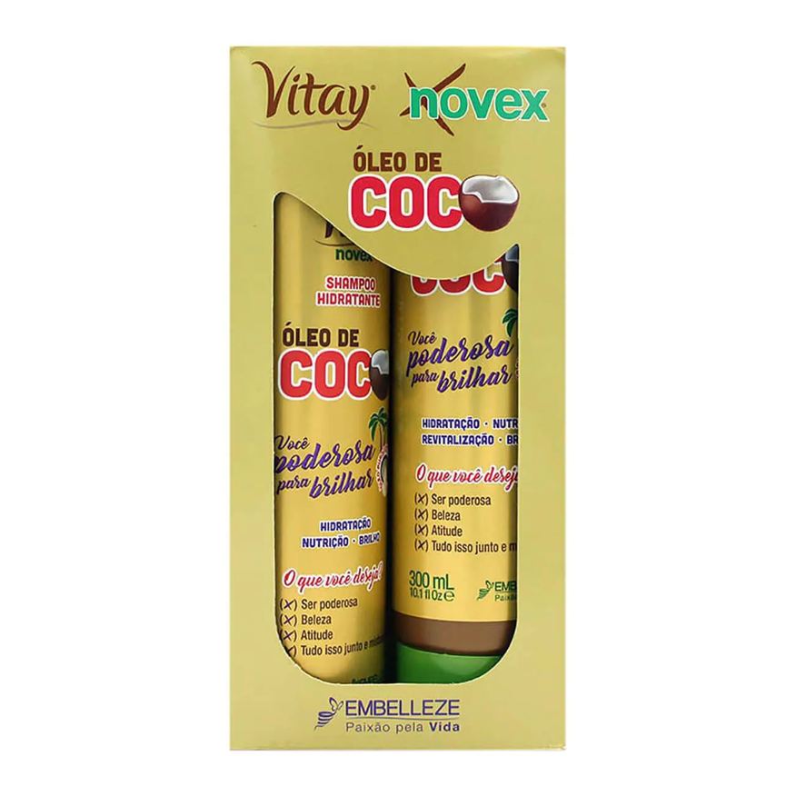 Novex Kit Vitay Óleo de Côco Shampoo 300ml + Tratamento Candicionante 300ml