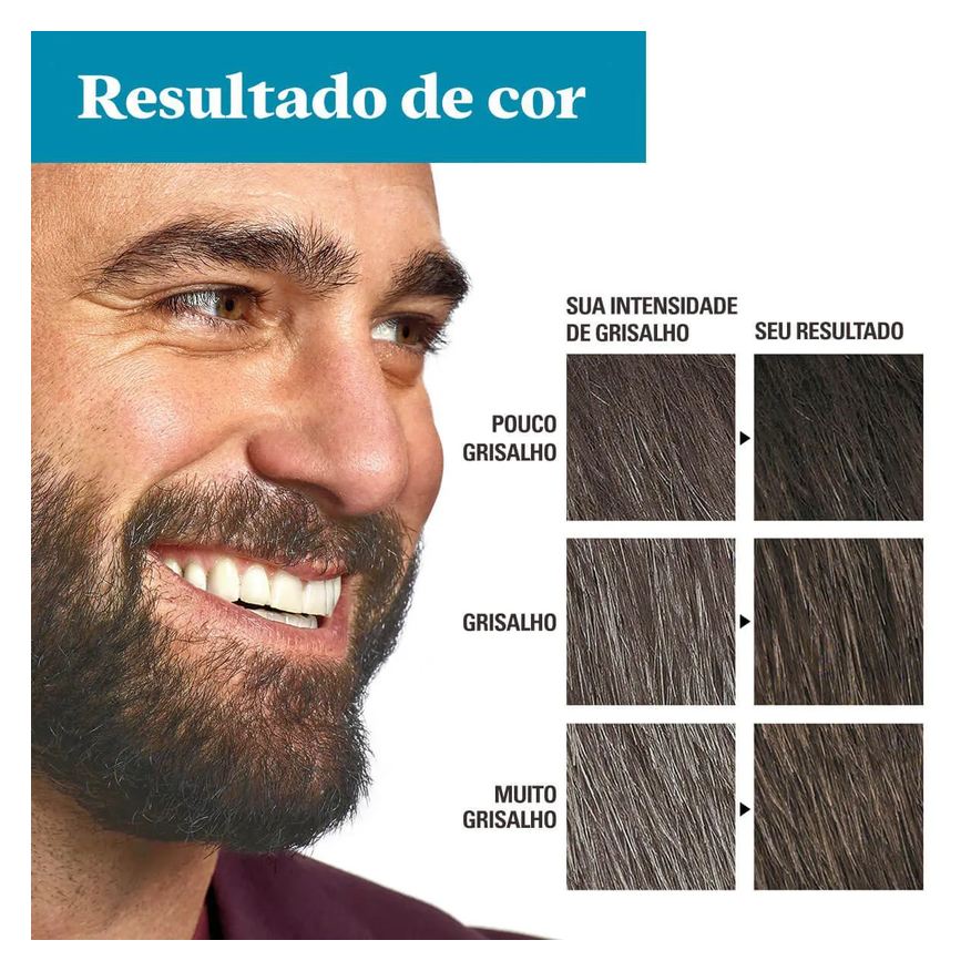 Grecin Tonalizante 5 Just For Men Color Gel Barba e Bigode - Castanho Escuro