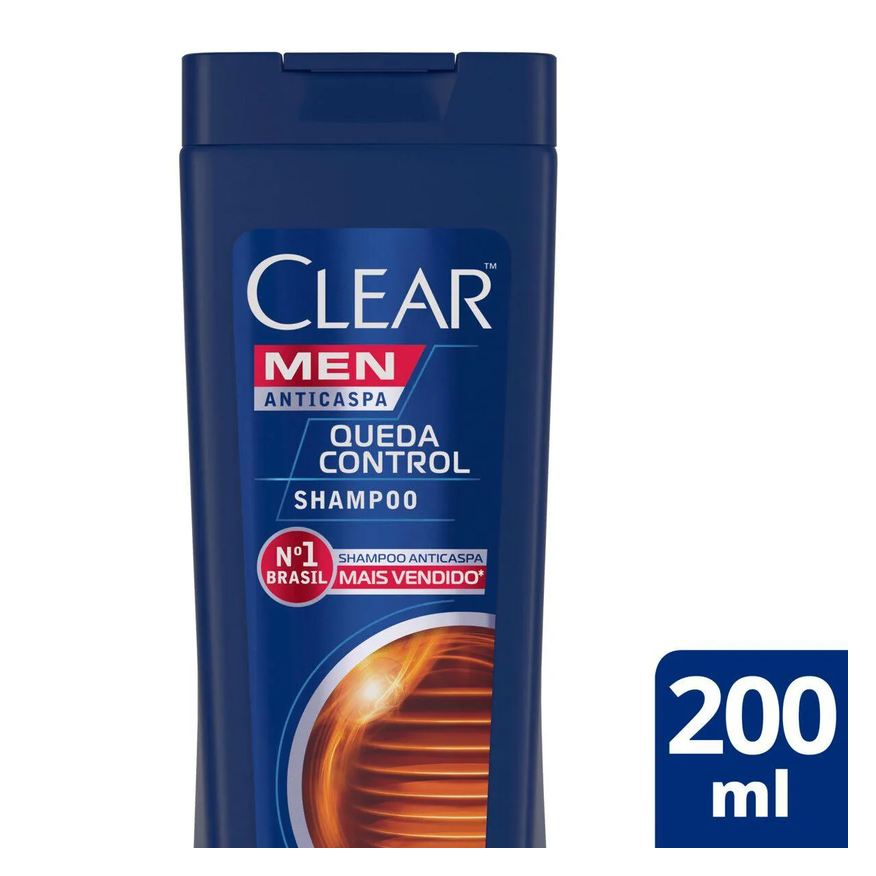 Clear Shampoo Anticaspa Men Queda Control 200ml