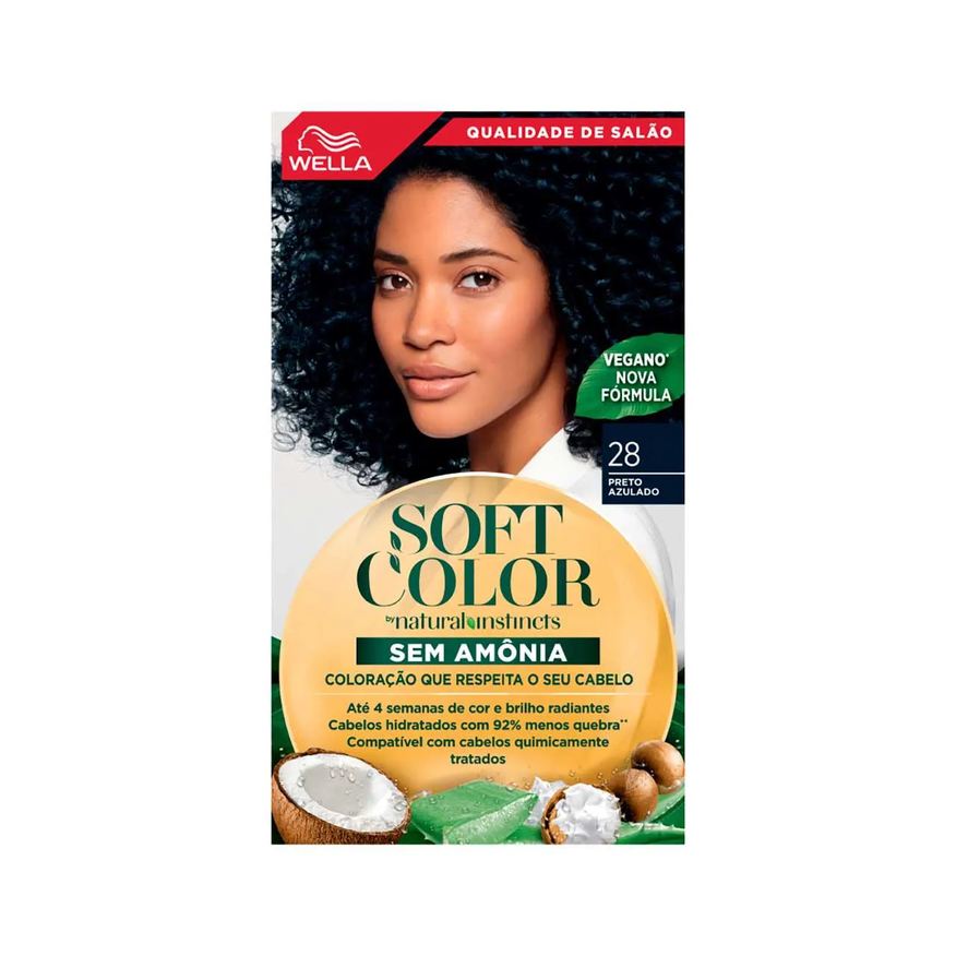 Soft Color Tinta de Cabelo Semi-Permanente - 28 Preto Azulado
