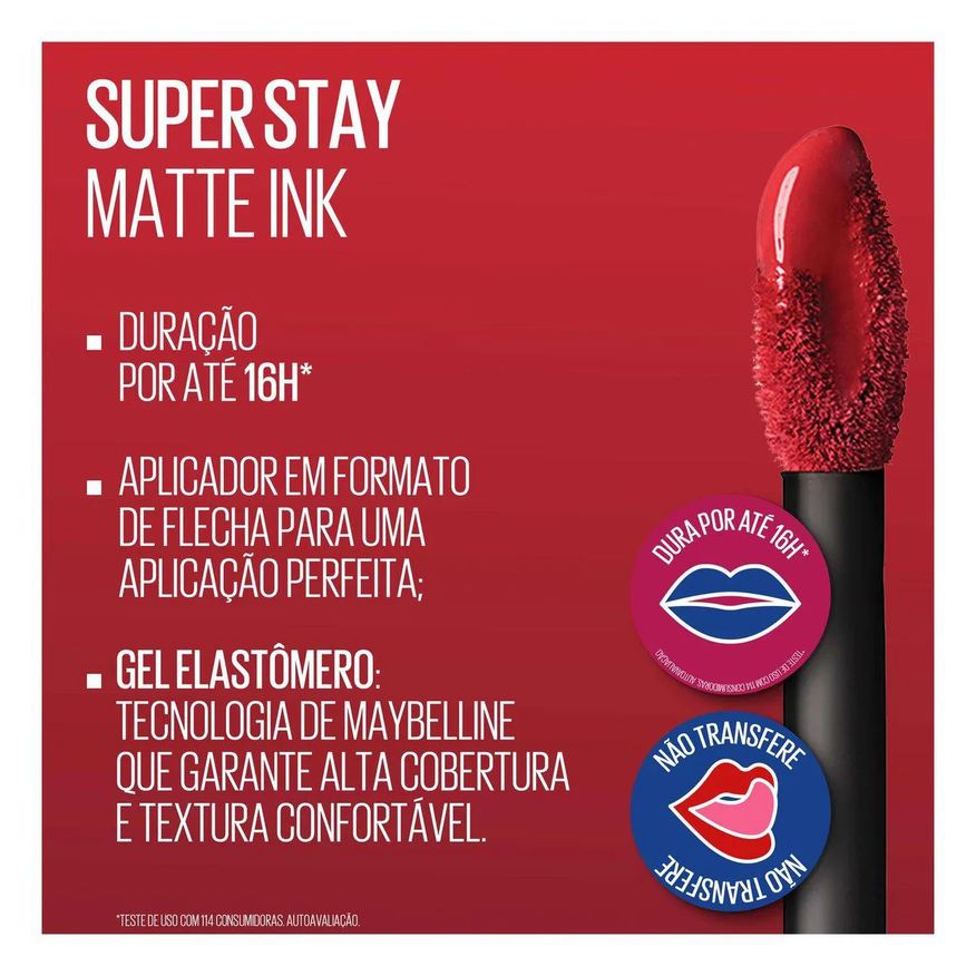 Maybelline Batom Líquido Longa Duração SuperStay Matte Ink5ml - 20 Pioneer