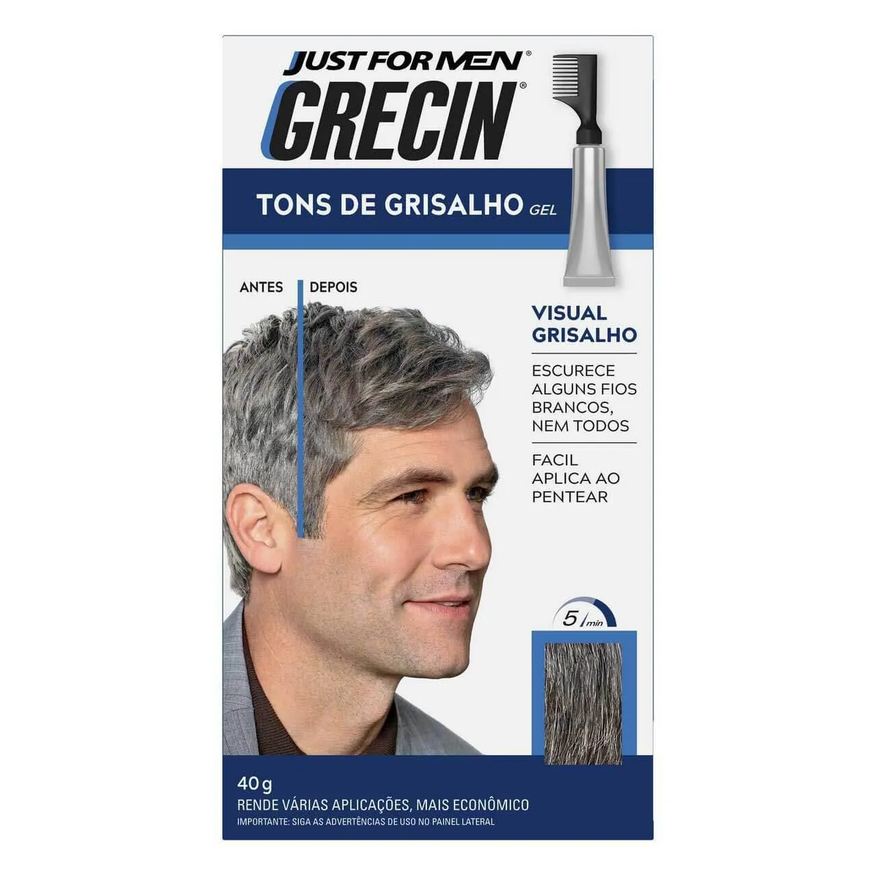 Tonalizante Gel Grecin Tons de Grisalho com 40g