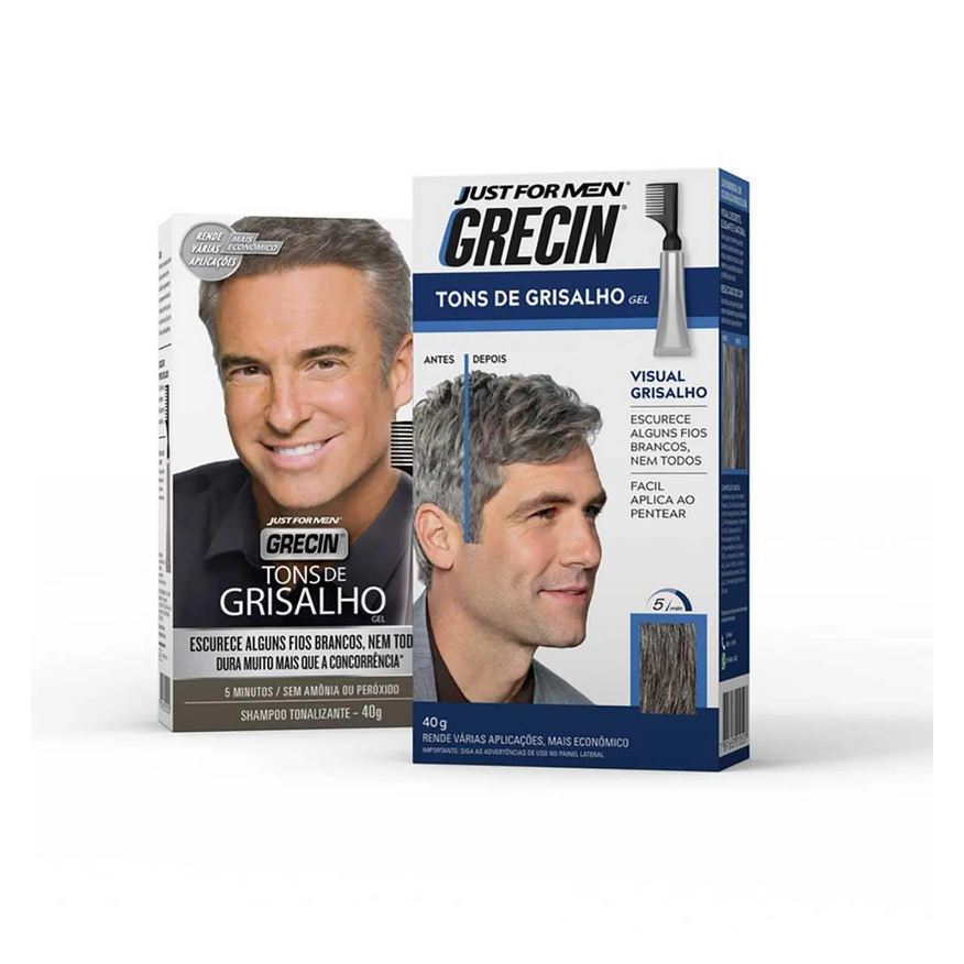 Tonalizante Gel Grecin Tons de Grisalho com 40g