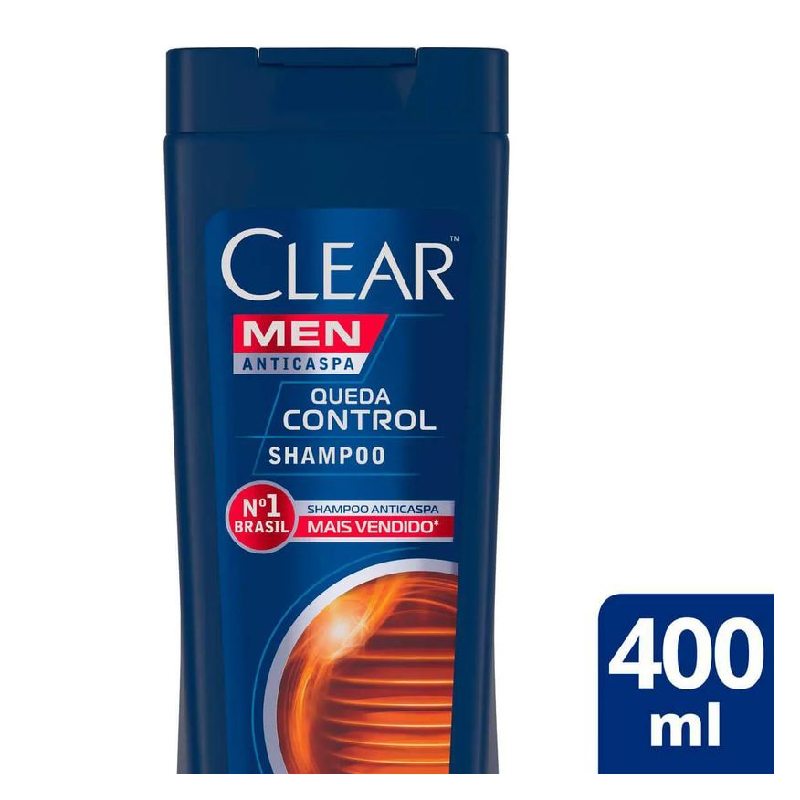 Clear Shampoo Anticaspa Men Queda Control 400ml