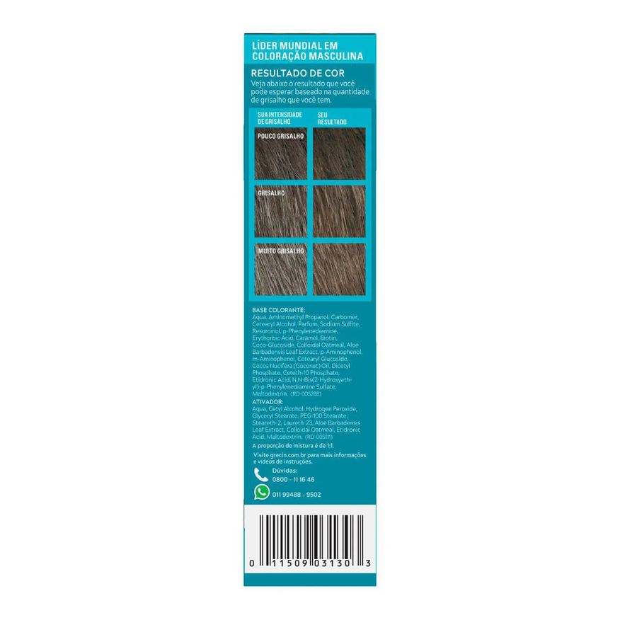 Grecin Tonalizante 5 Just For Men Color Gel Barba e Bigode - Castanho Claro