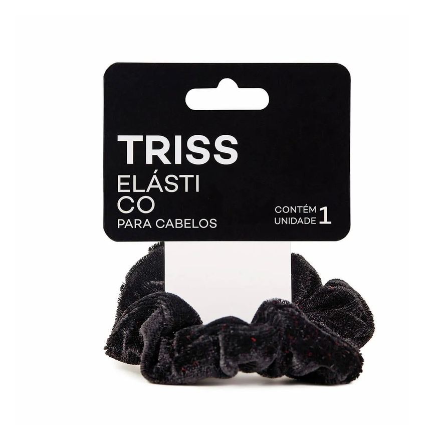 Needs Elástico de Cabelo Veludo Scrunchie Preto 1 Unidade