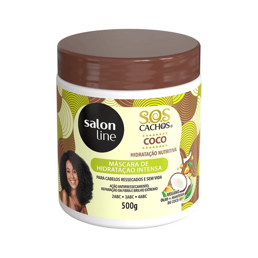 Salon Line Máscara de Hidratação S.OS Coco Tratamento Profundo 500g