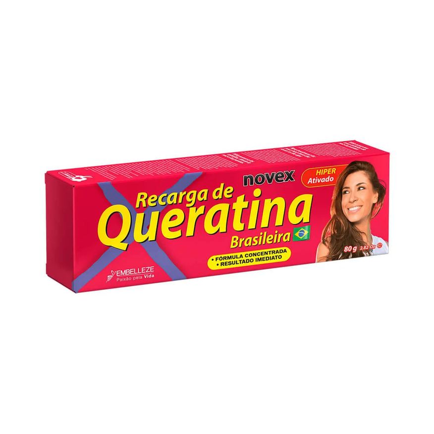 Novex Creme de Cabelo Tratamento Reconstrutor Recarga de Queratina Brasileira 80g