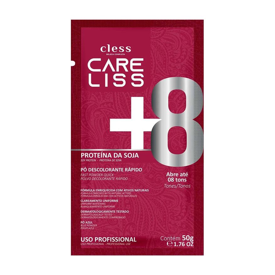 Care Liss Pó Descolorante Proteínas de Soja 8 tons 50g