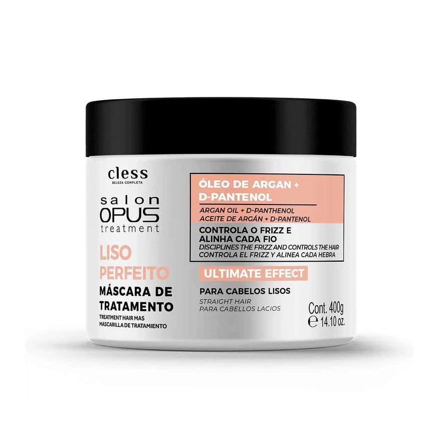de Máscara Hidratação Salon Opus Liso Perfeito 400g