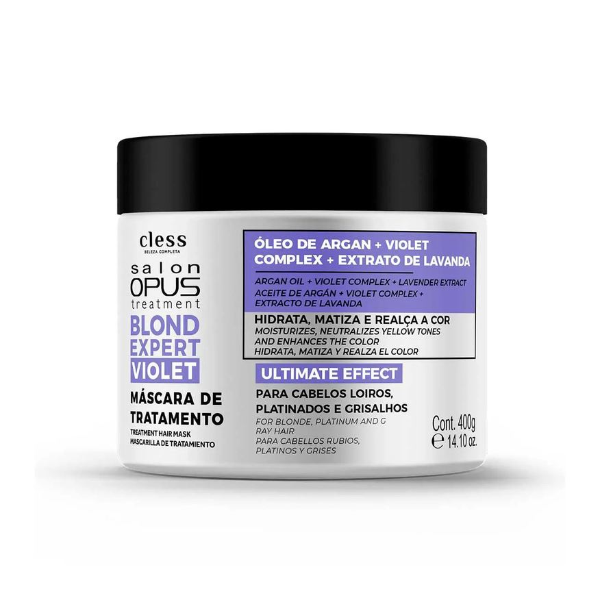 de Máscara Hidratação Salon Opus Liso Perfeito 400g