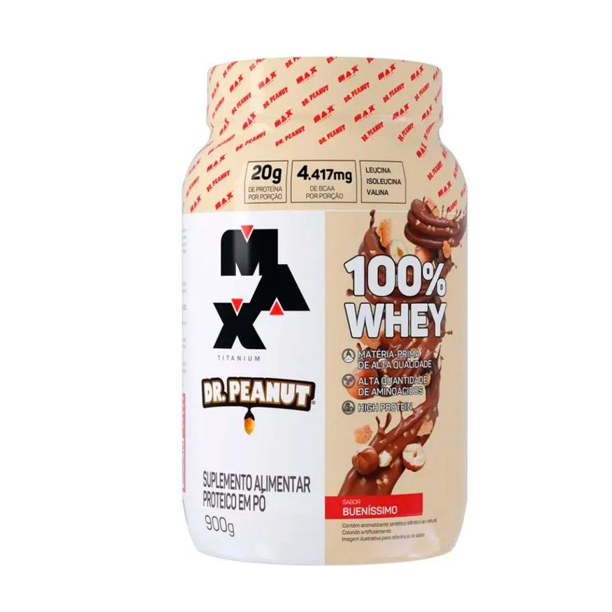 Max Titanium Whey Protein Dr. Peanut 100% Whey Bueníssimo 900g