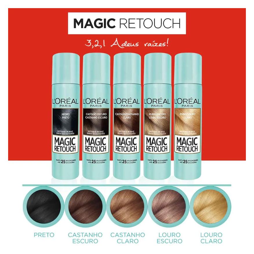 L'oreal Retoque de Raiz L'Oréal Paris Magic Retouch - Castanho Escuro Retoque Rápido para Raízes