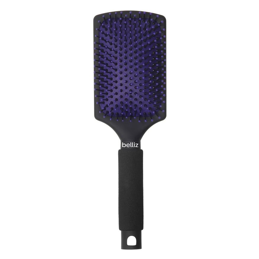Big Universo Escova de Cabelo Belliz Black Ion Preto Raquete - 1 unidade