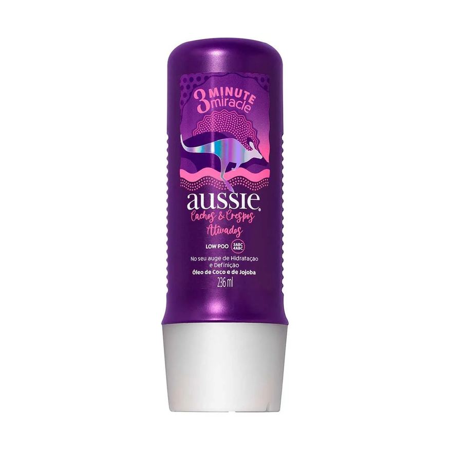 Aussie Creme de Tratamento 3 Minutos Milagrosos Cachos e Crespos 236ml