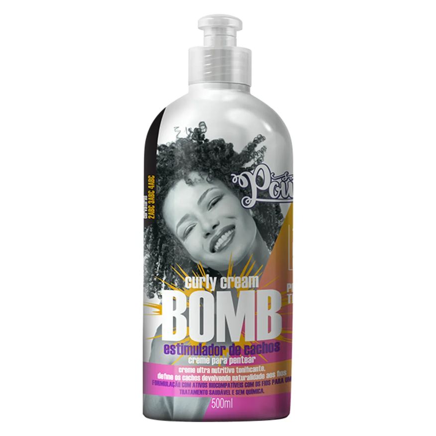 Soul Power Creme para Pentear Cabelo Cacheado Curly Cream Bomb 500ml