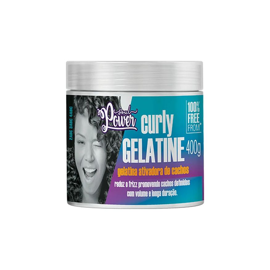 Soul Power Gelatina Ativadora de Cachos Curly Gelatine 400g