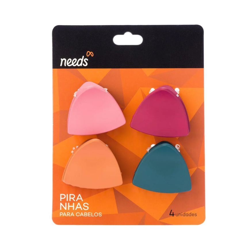Needs Piranha de Cabelo Fosca Sortidas 4 Unidades