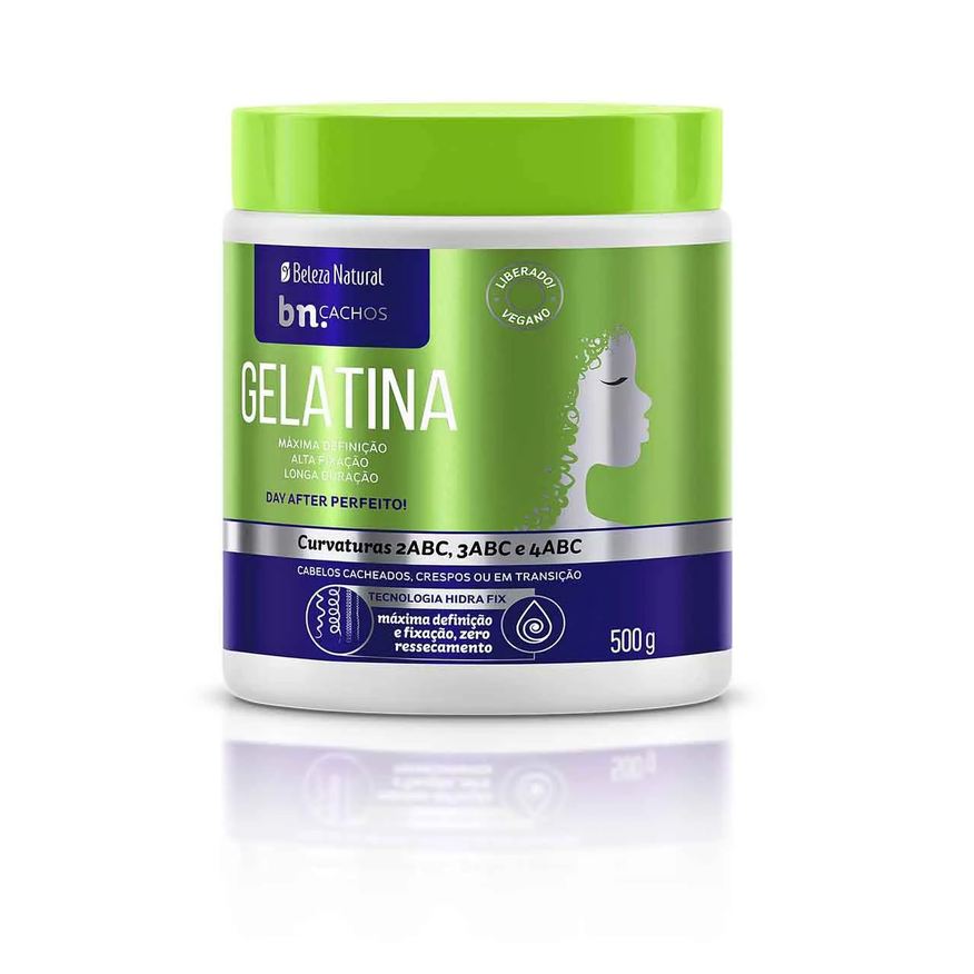 Beleza Natural Gelatina para Cabelos Cabelo Cacheado bn.Cachos 500g