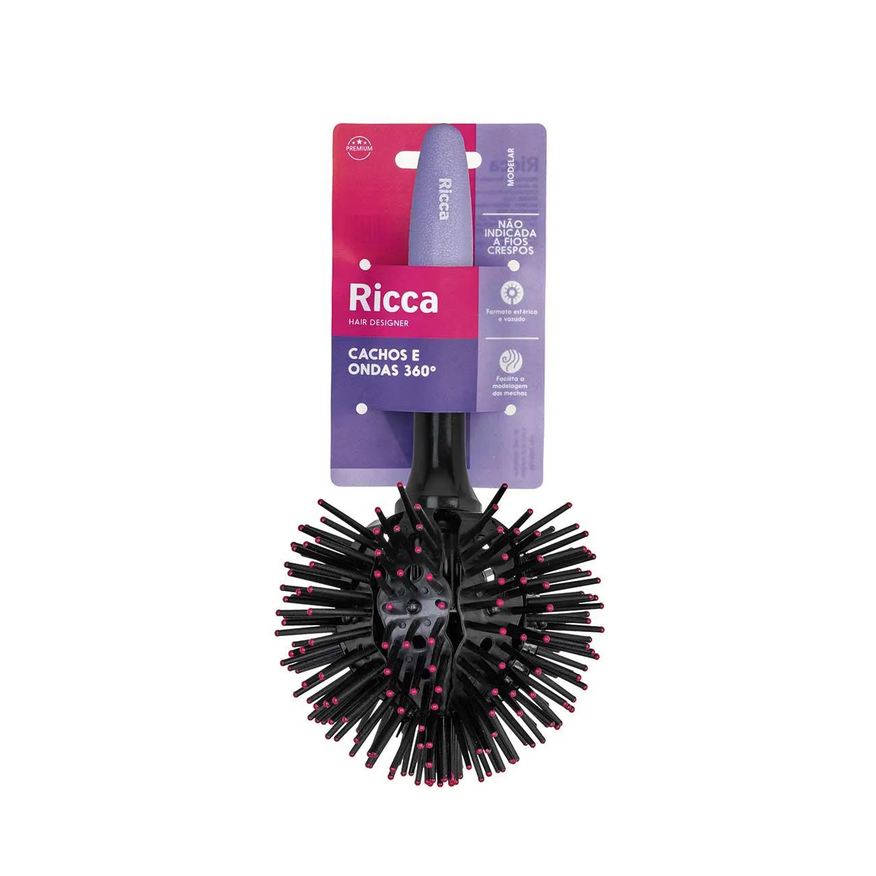 Ricca Escova de Cabelo Twist 3D Curls - 1 unidade