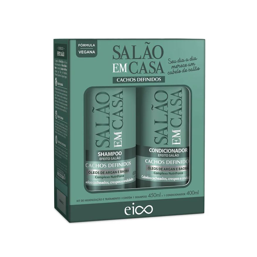 Eico Kit Salão em Casa Hidratação Intensiva Shampoo 450ml + Condicionador 400ml