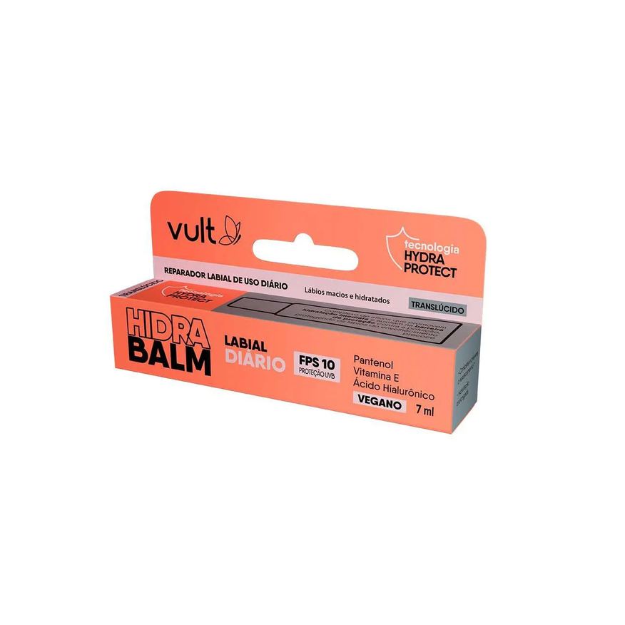 Vult Reparador Labial Hidra Balm Labial Diário FPS 10 Translúcido 7ml