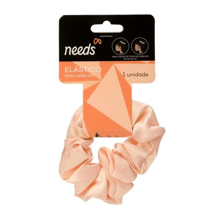 Needs Elástico de Cabelo Scrunchie Cetim Nude 1 Unidade