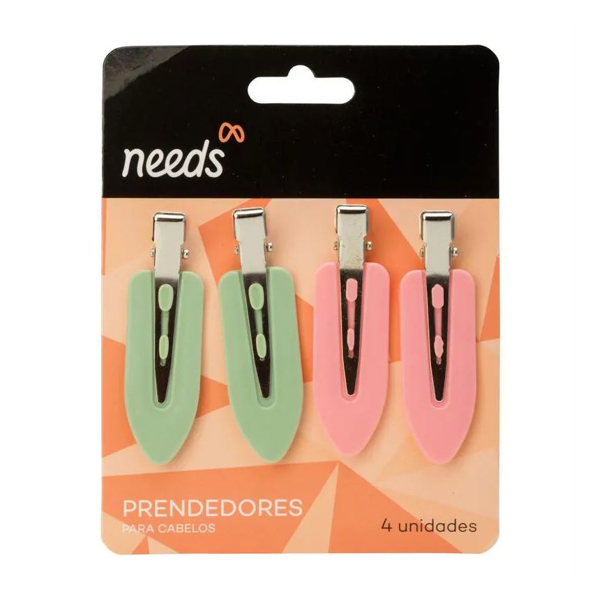 Needs Prendedor de Cabelo Conjunto Metal 4 unidades
