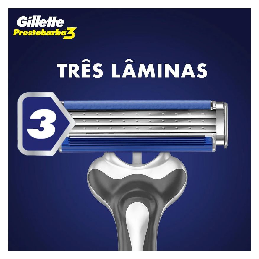 Gillette Barbeador Prestobarba 3 Comfortgel 2 unidades